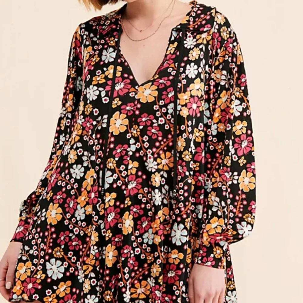 FREE PEOPLE Daisy Jane Floral Tunic Dress - Picture 2 of 8